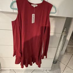 NEW shoulder cut out dress large