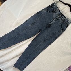  Vintage High-Waisted Tapered Jeans Made in USA Size 11/12 x 32 y2k