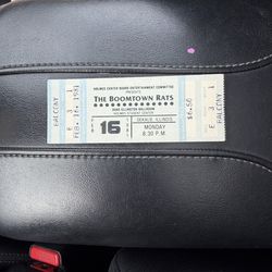 1981 Boomtown Rats Concert Ticket Dekalb, IL