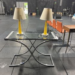 Table With Lamps