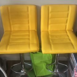 Yellow Leather Chairs