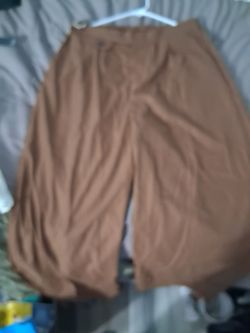 Brown Wide-Leg Pants