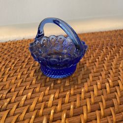 Small Glass Trinket Basket 