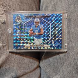 2023 Panini Mosaic - NFL Debut (Blue Reactive Prizm) Hendon Hooker Rookie Card 