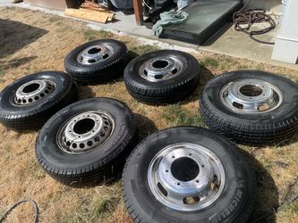 Set of 6 - 16” rims and tires
