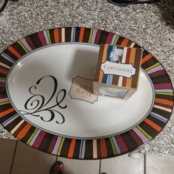 Large Turkey Platter With Candle Holder