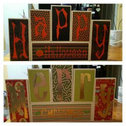 Custom Holiday wooden blocks