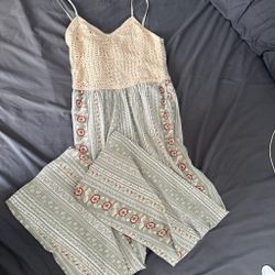 Crochet top jumpsuit large