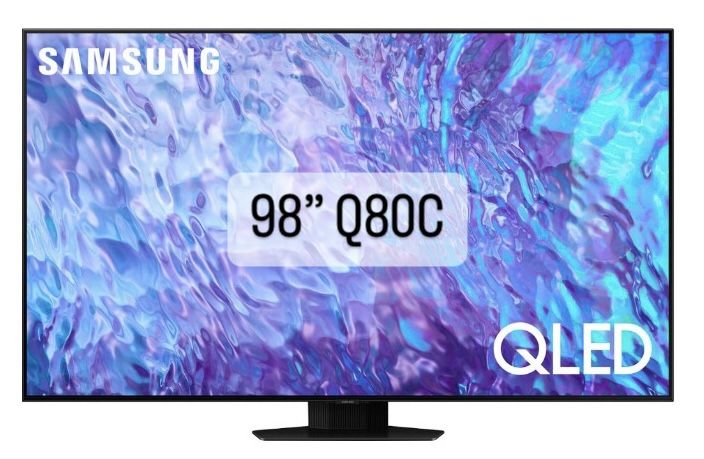 SAMSUNG 98-Inch Class QLED 4K Q80C Series Quantum HDR+ Smart TV w/Dolby Atmos, Object Tracking Sound Lite, Direct Full Array, Motion Xcelerator, Alexa