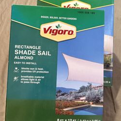 Vigoro 8ft. x 12ft. Almond Rectangle Shade Sail(2)