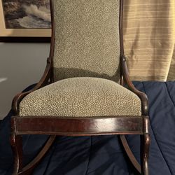Antique Wooden Reupholstered Nursing Rocking Chairs