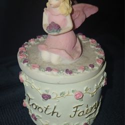 Vintage Tooth Fairy Keepsake Trinket Box