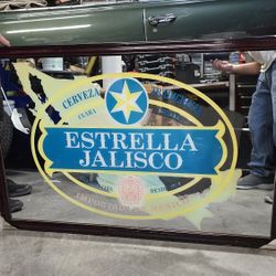 Estrella Jalisco Beer Sign Mirror Man Cave Game Room $ Trade Beer Sign Light MODELO Beer CORONA Beer BUDWISER  Beer Bud light Coors MICHELOB Beer 