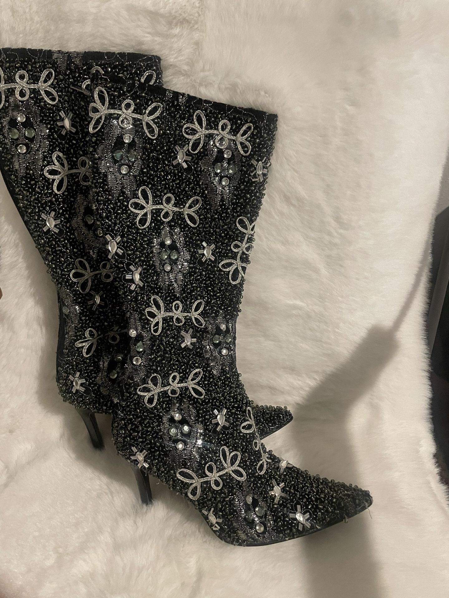 Victoria’s Secret beaded knee-high boots