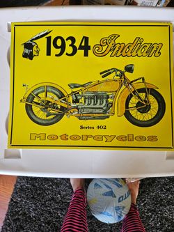 Metal Motorcycle Sign