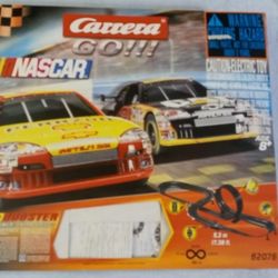 Carrera GO!!! NASCAR Turbo Booster Kevin Harvick/Jeff Burton Electric Slot Racing Set #62076 Track Complete