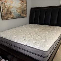 California King Size Bed Frame/Head Board/ Box/Mattress