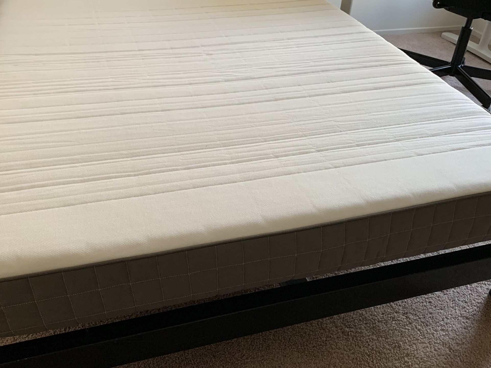 Ikea full size foam mattress with bed frame for Sale in Ann Arbor, MI