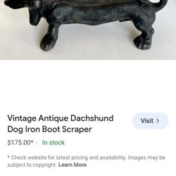 Vintage Dashound Boot Scraper