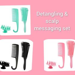 Detangling & Scalp  Messaging Set 