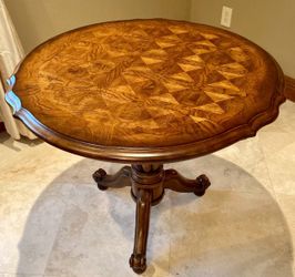 ✨ELEGANT CHERRY ROUND PEDESTAL TABLE IN CLASSIC STYLE by BENETTI'S ITALIA ✨ MESA De Acento para Sala , Cuarto y Comedor