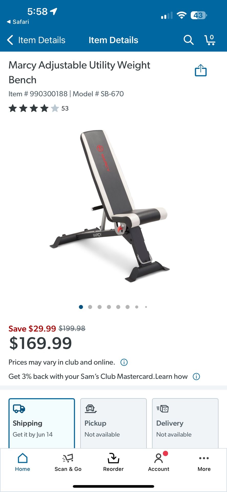 Marcy Weight Bench 