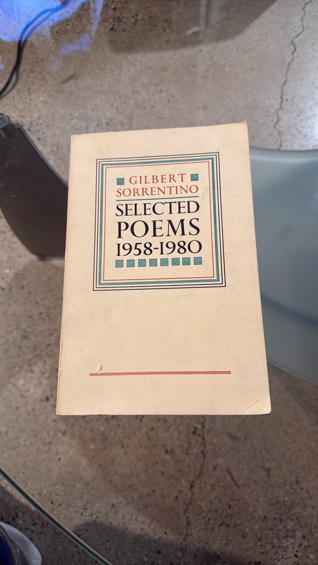 Selected Poems 1(contact info removed) by Sorrentino, Gilbert, Trade Paperback, Used Book