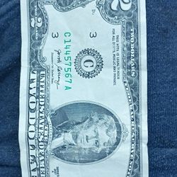 Rare 2017 A Two Dollar Bill