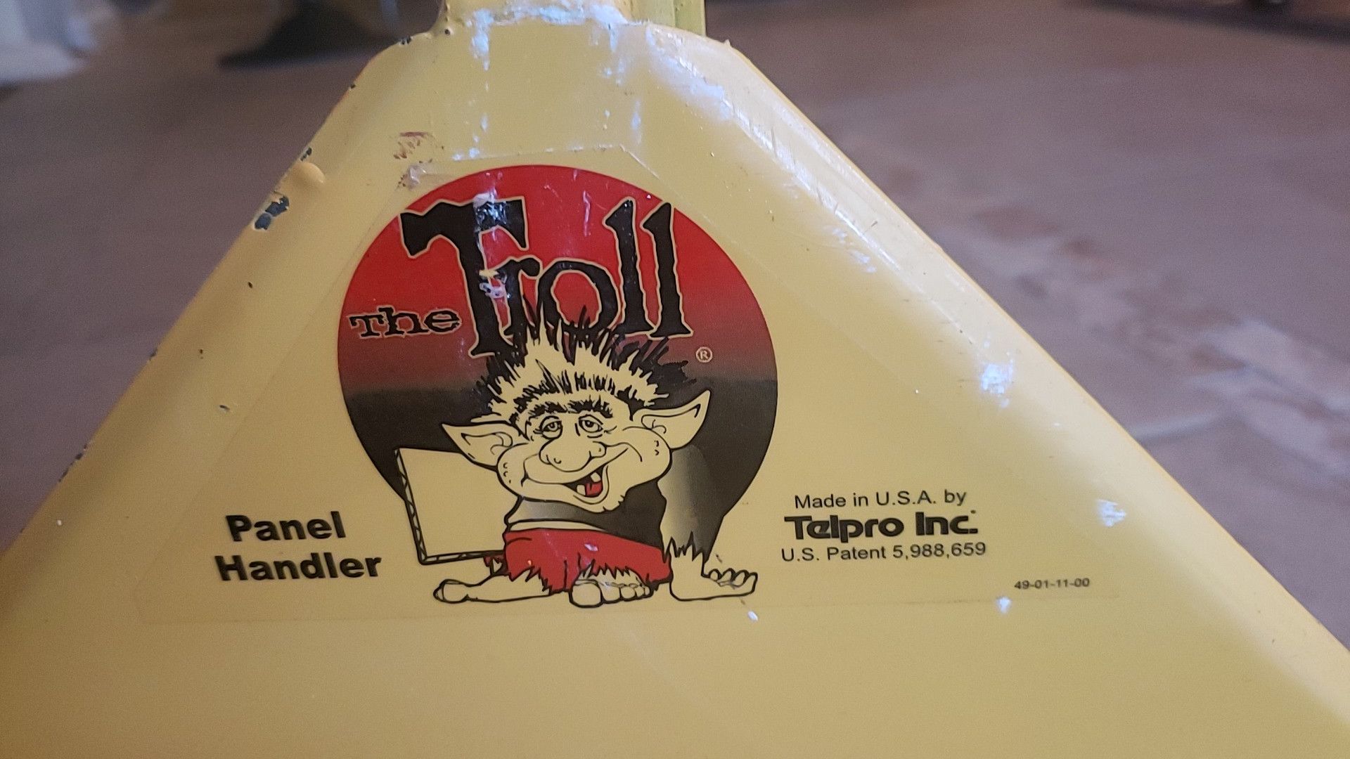 The Troll-Panel Handler...One Man Plywood/Drywall Cart mover Model #112 Serial M000490