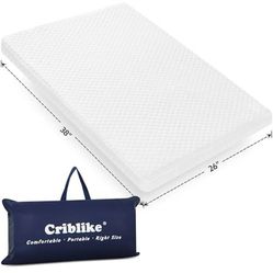 “ New” Waterproof Crib Pack And Play Mattress W/carry Bag Washable(38”x26”)