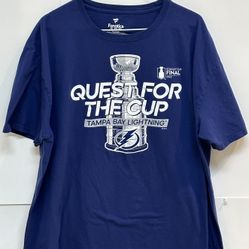 Fanatics Men’s Quest For The Cup Tampa Bay Lightning T-Shirt / Blue / XXL