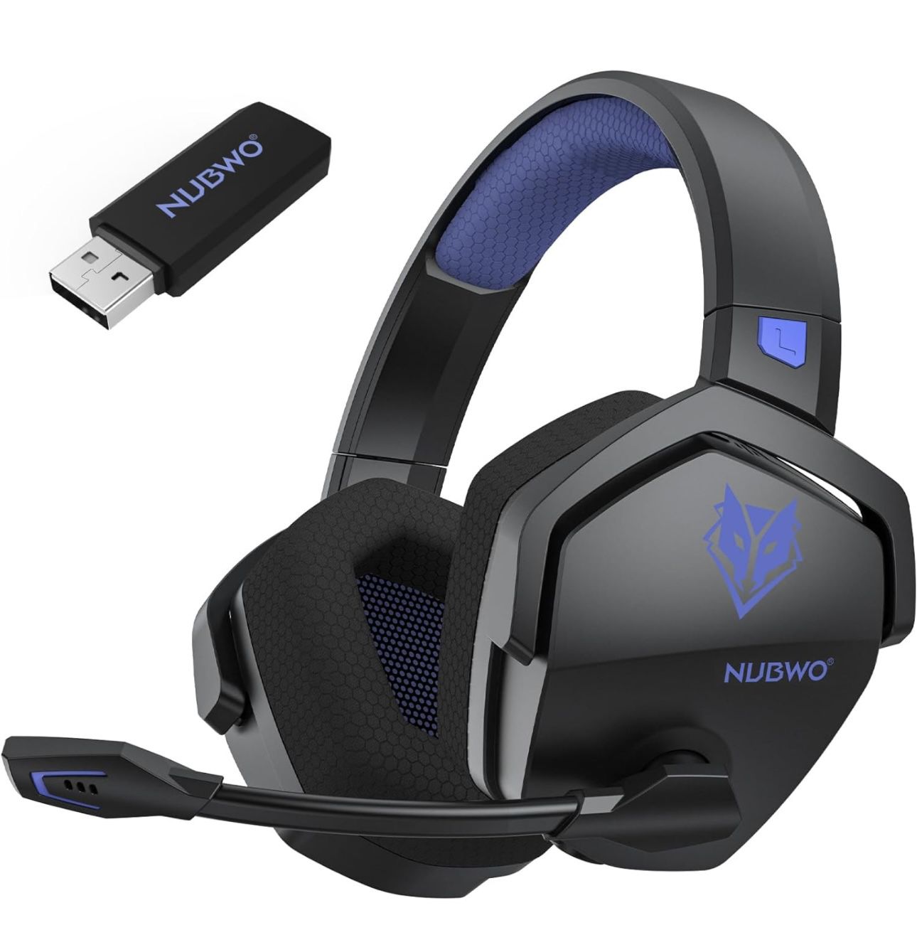 NUBWO G06 Dual Wireless Gaming Headset with Microphone for PS5, PS4, PC, Mobile, Switch: 2.4GHz Wireless + Bluetooth 