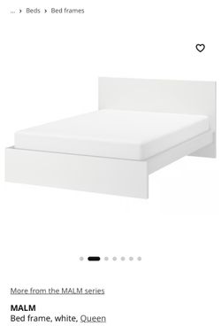 MALM Bed frame, white, Queen