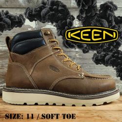 New KEEN Utility Cincinnati 6" Moc Toe Soft Toe Leather Work Boots Botas Size: 11