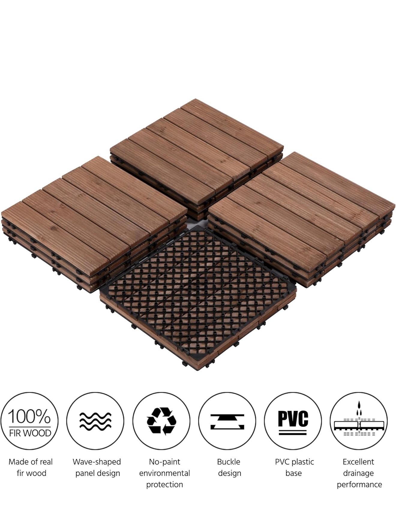 Patio deck Wood Floor Tiles
