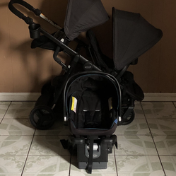 LIKE NEW GRACO READY 2.0 DOUBLE STROLLER WITH CAR SEAT!!!!