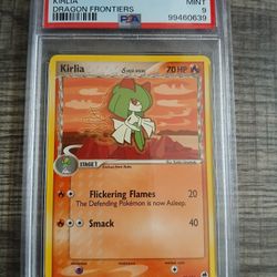 2006 Pokémon EX Dragon Frontiers Kirlia trading card, specifically card #33/101, graded PSA 9 (Mint). 