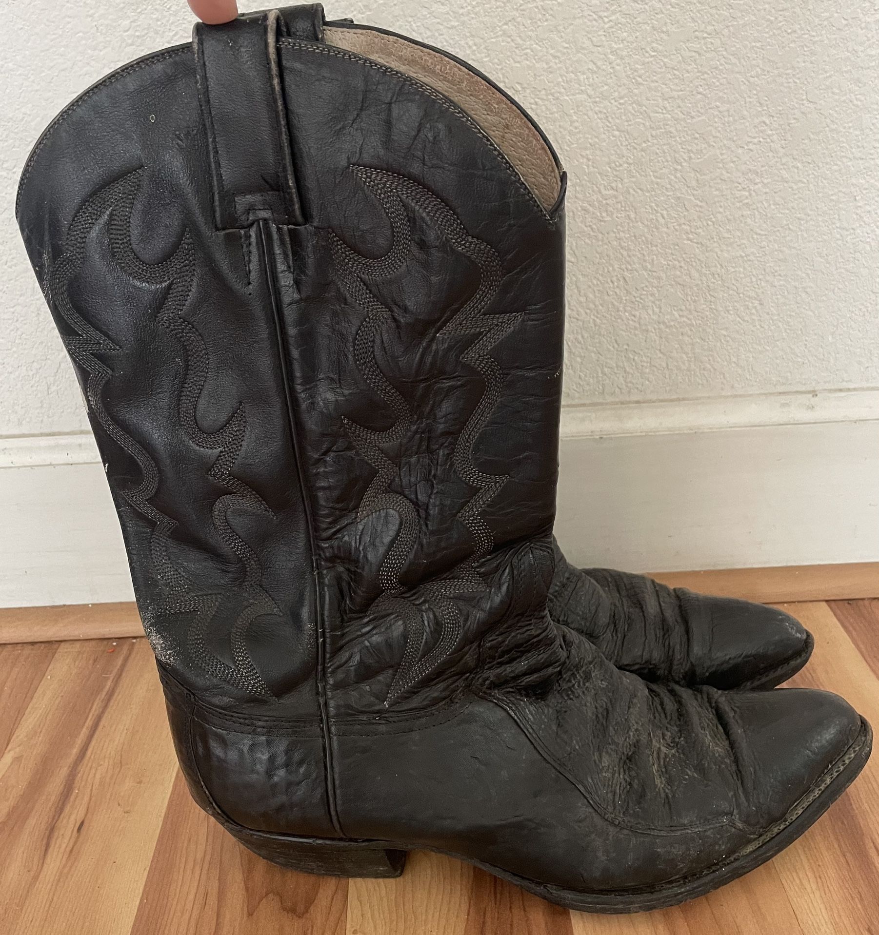Cowtown Western Cowboy Boots Size 13 Black