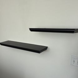 2 Black Shelves