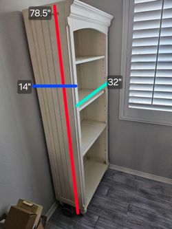 Cream sturdy bookshelf $75