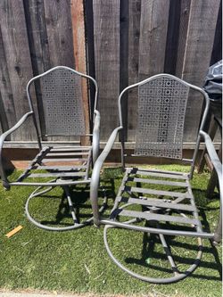 Outside Garden Lawn Chair metal swivel