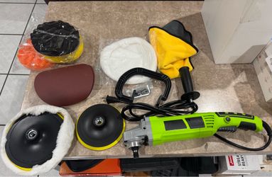 Buffer Polisher, 1600W 6 Inch/7 Inch Rotary Car Buffer Polisher Wax, 7 Variable Speed 1 RPM, Car Buffers and Polisher for Car, Boat Sanding an