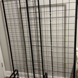 Two Metal Display Grid Wracks With Wheels