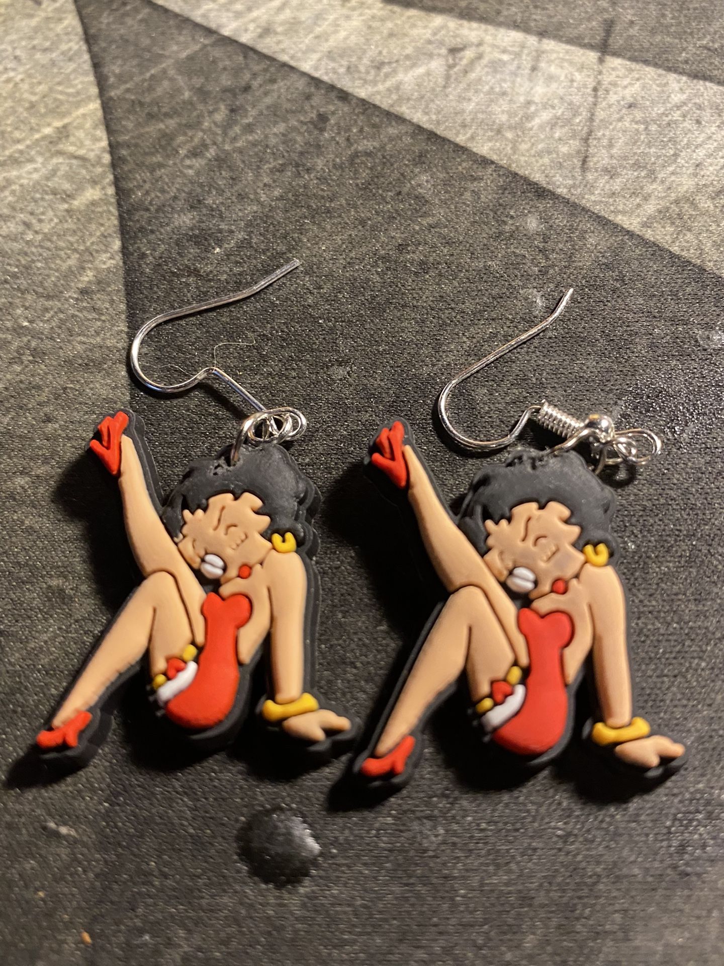 Betty Boop croc charm earrings