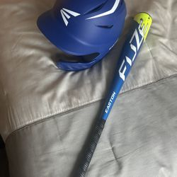 Easton Fuze Youth Tee Baseball Bat &Easton Junior Helmet 