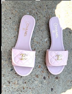 Baby Pink C Quilted Slide Slippers
