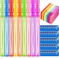 JOYIN 14.6" Big Bubble Wand Set(18 Pack 9 Colour) with Concentrated Solution Refills, Giant Bubble Wands Toy for Kids Birthday Summer Toy Party Favors