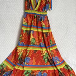 Tropical Vibrant Maxi Dress