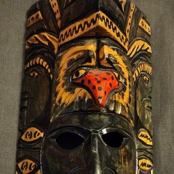 Hand Carved Aztec/mayan Mask