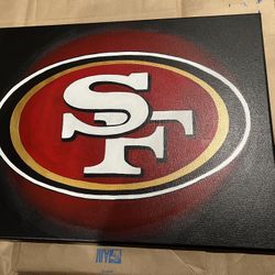Custom Hand Painted 49Er  16 X 20 Canvas Painting 